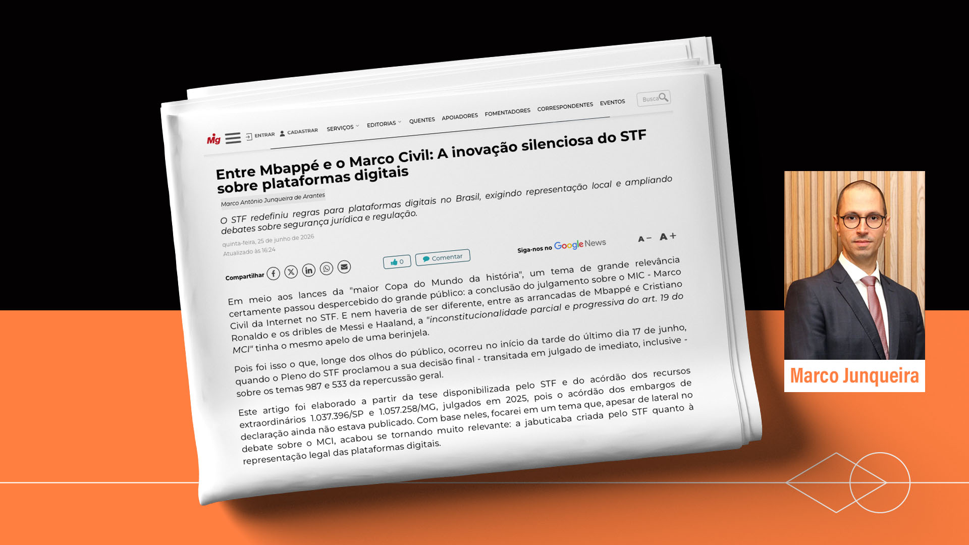 MCG na Mídia: Plataformas digitais no Brasil – as novas regras que chegaram sem fazer barulho