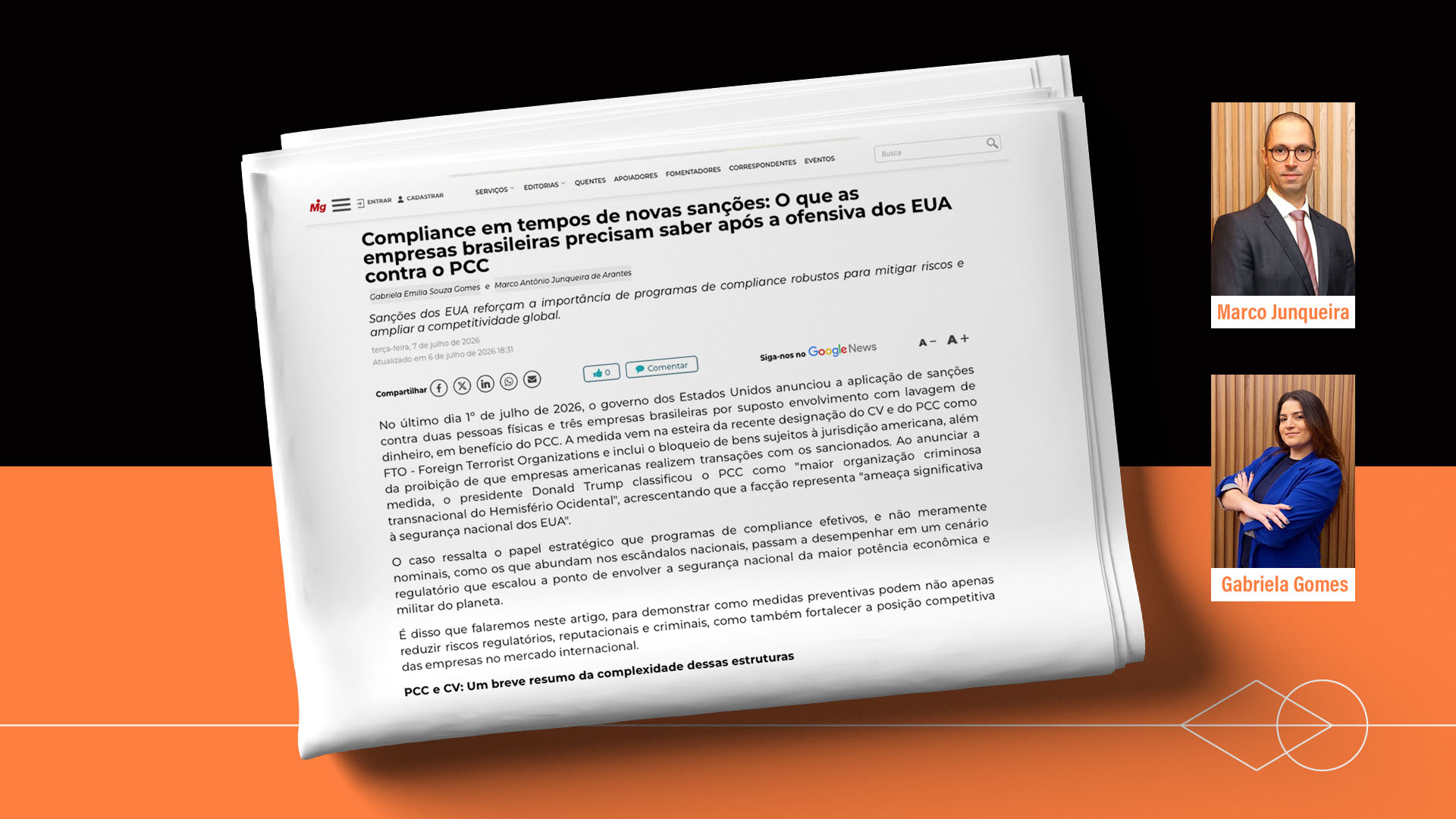 MCG na Mídia: Compliance em tempos de novas sanções. O que as empresas brasileiras precisam saber.