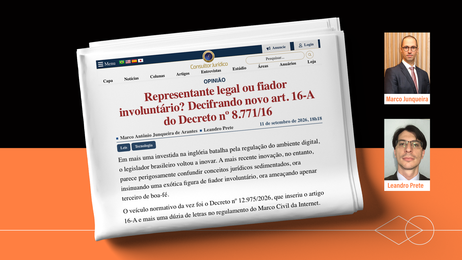 MCG na Mídia: Representante legal ou fiador involuntário? O novo art. 16-A do Decreto nº 8.771/2016 sob análise